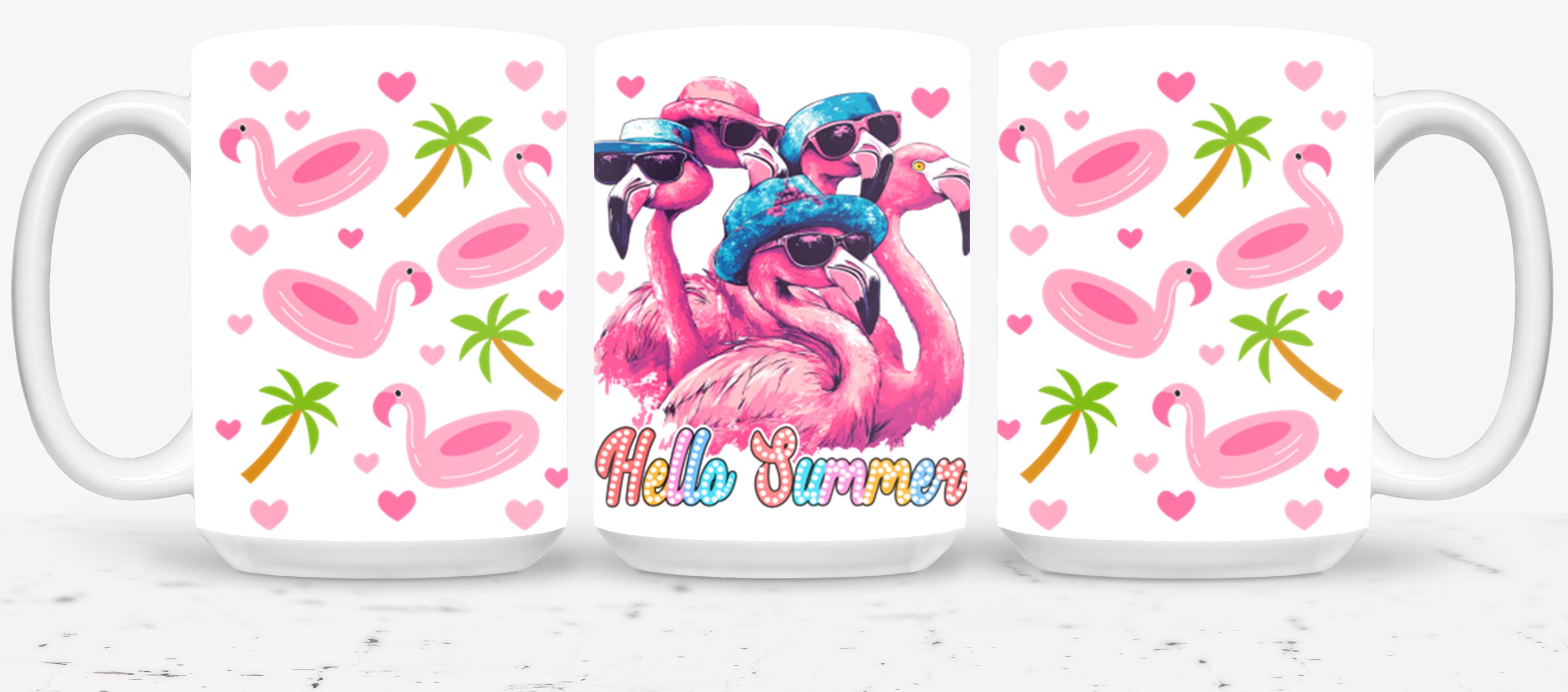 Cute Flamingo Hello Summer-10658
